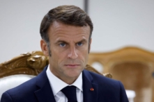 Tổng thống Pháp Emmanuel Macron tại Bangladesh, vào ngày 11/09/2023. (Ảnh: Ludovic Marin/AFP qua Getty Images)