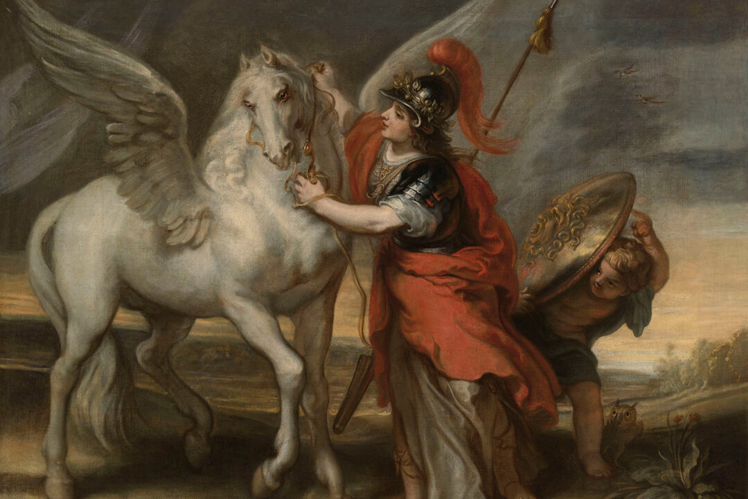 Bức “Athena and Pegasus” (Nữ thần Athena và ngựa Pegasus), họa sỹ Theodoor van Thulden, năm 1654. Tranh sơn dầu trên vải canvas. (Ảnh: Tư liệu công cộng)