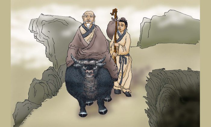 Người ta kể rằng Lão Tử có một người hầu tên là Từ Giáp, người đã theo hầu ông hơn 200 năm. (Ảnh: Sun Mingguo/The Epoch Times)