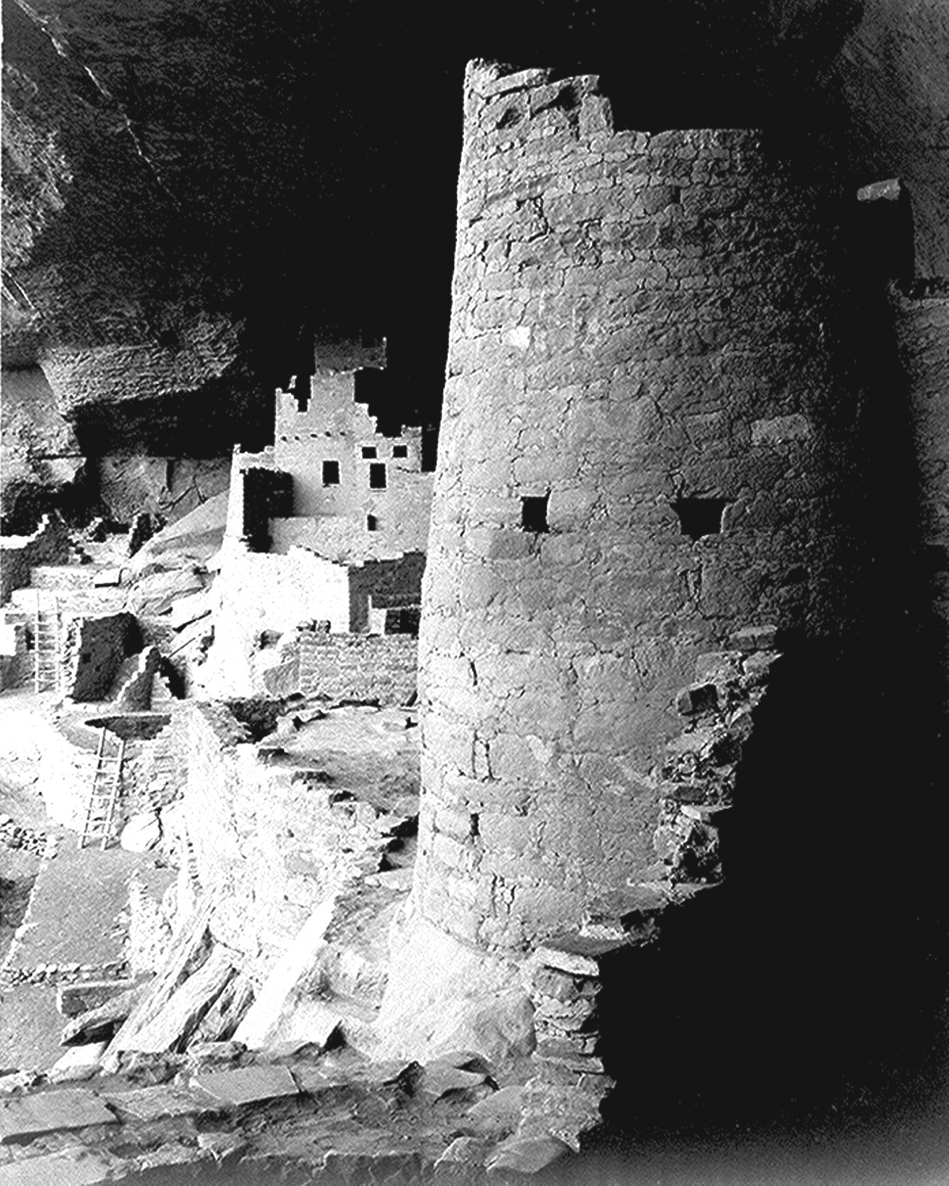 Hình ảnh chi tiết một tòa tháp tròn tại Cliff Palace. (Ảnh: Tư liệu công cộng)
