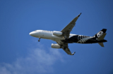Một chiếc phi cơ của Air New Zealand trong trận đấu thứ hai của giải đấu cricket nữ ODI giữa New Zealand và Pakistan tại Hagley Oval ở Christchurch, New Zealand, vào ngày 15/12/2023. (Ảnh: Kai Schwoerer/Getty Images)
